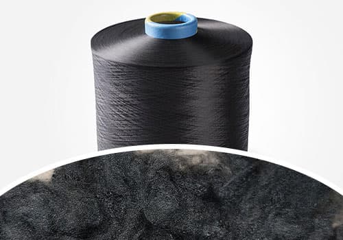 Black 6001 – Dope-Dyed Black Recycled Polyester Fiber